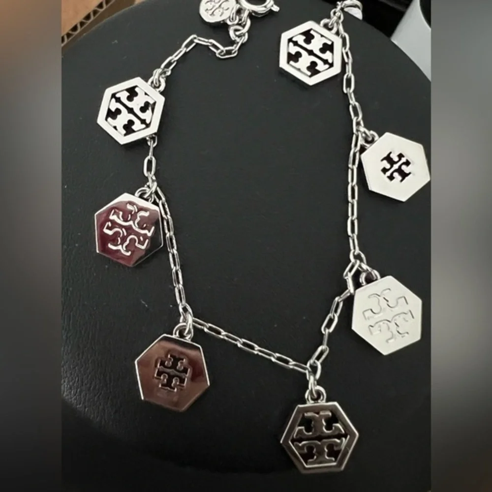 TORY‎ BURCH• HEX CHARM LOGO BRACELET